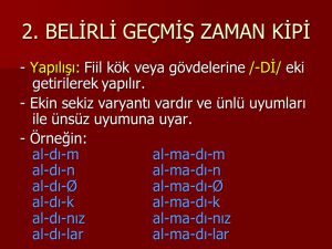 زمان گذشته ساده در ترکی استانبولی Geçmis zaman (belirli)