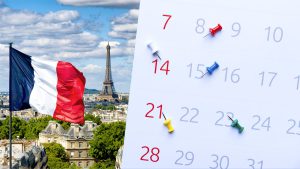 روزهای هفته تاریخ و ماه به زبان فرانسه