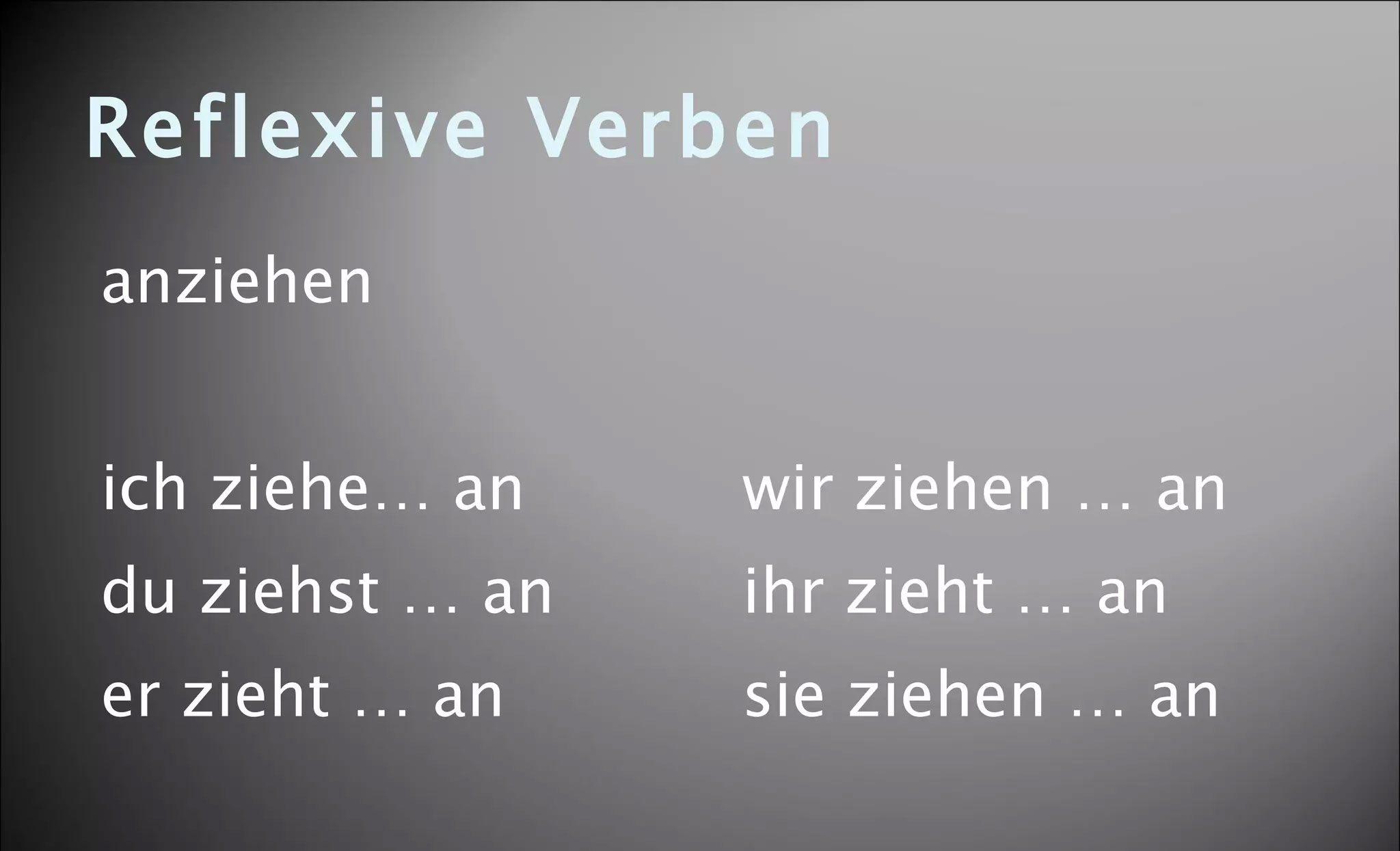 افعال انعکاس در آلمانی Reflexive Verben