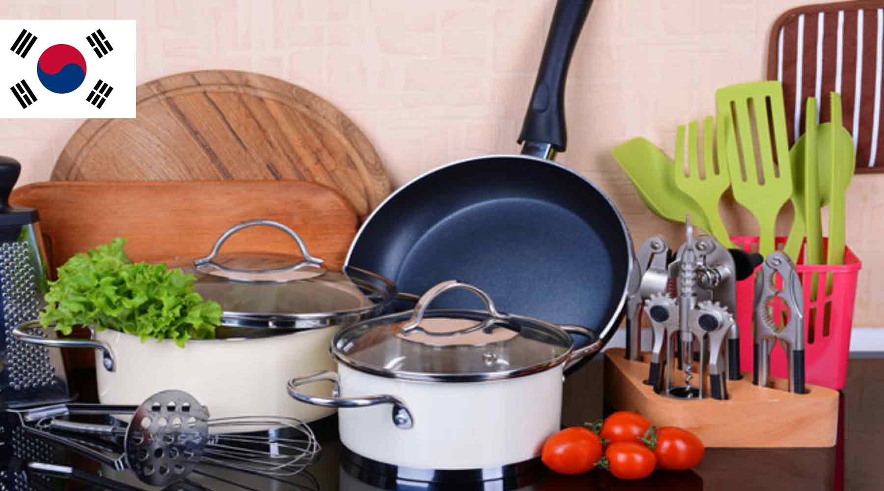 نام تمامی وسایل آشپزخانه به کره ای + تلفظ و مثال